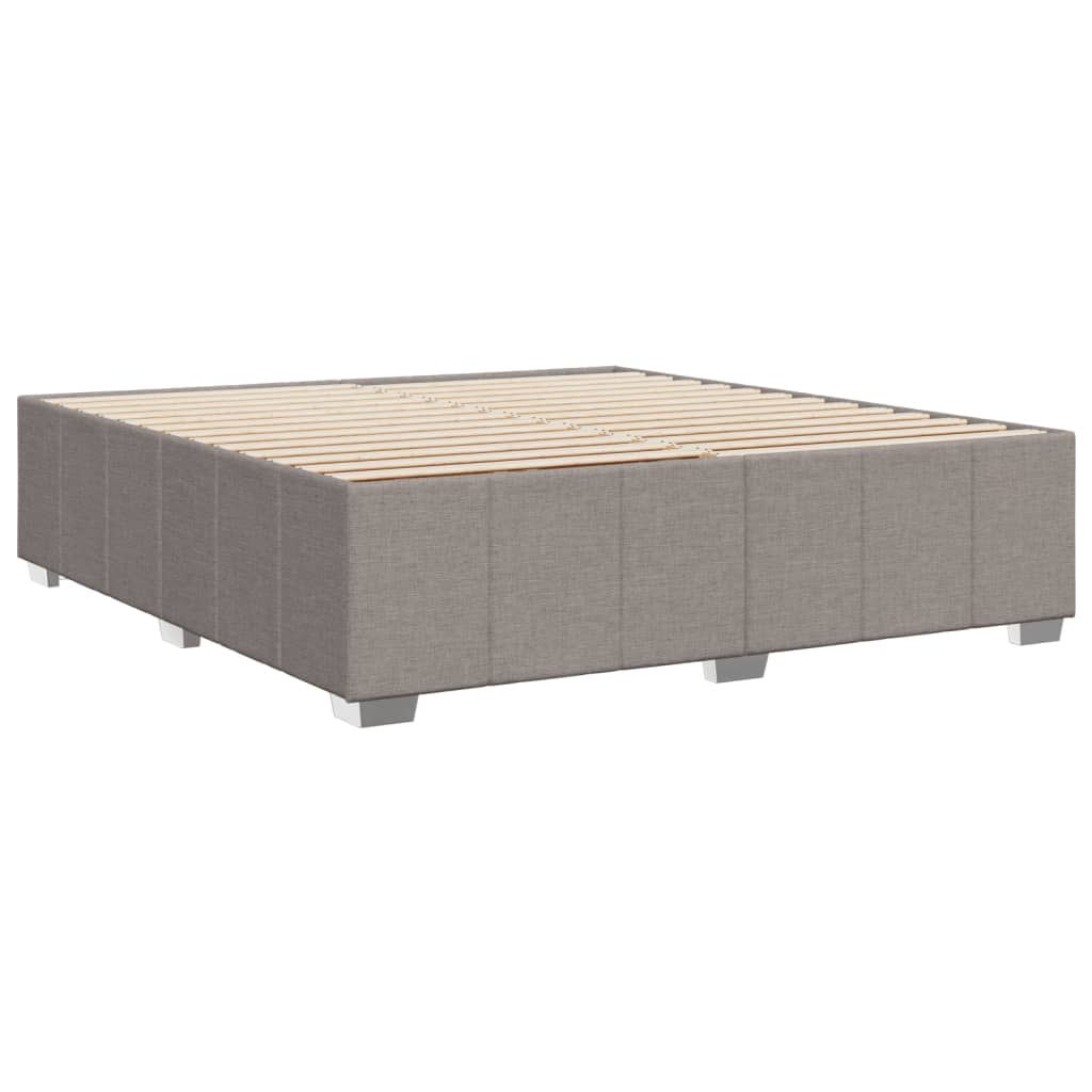 vidaXL Cadru de pat fără saltea, gri taupe, 180x200 cm, textil vidaXL Cadru de pat fără saltea, gri taupe, 180x200 cm, textil