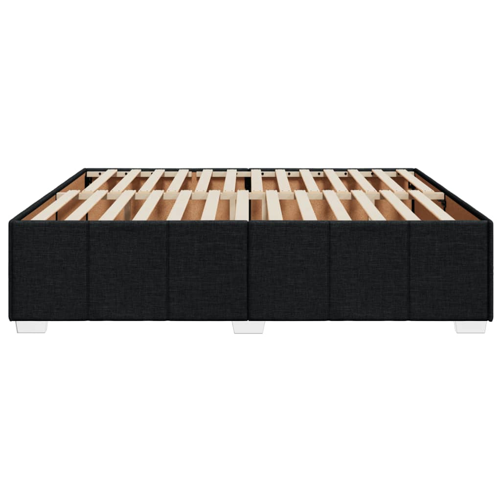 vidaXL Cadru de pat fără saltea, negru, 200x200 cm, textil vidaXL Cadru de pat fără saltea, negru, 200x200 cm, textil