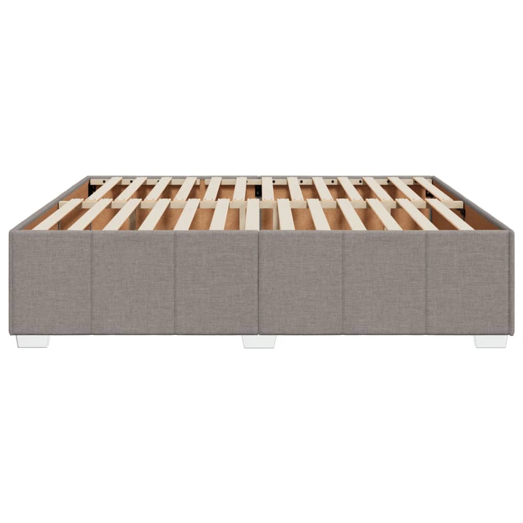 vidaXL Cadru de pat fără saltea, gri taupe, 200x200 cm, textil vidaXL Cadru de pat fără saltea, gri taupe, 200x200 cm, textil