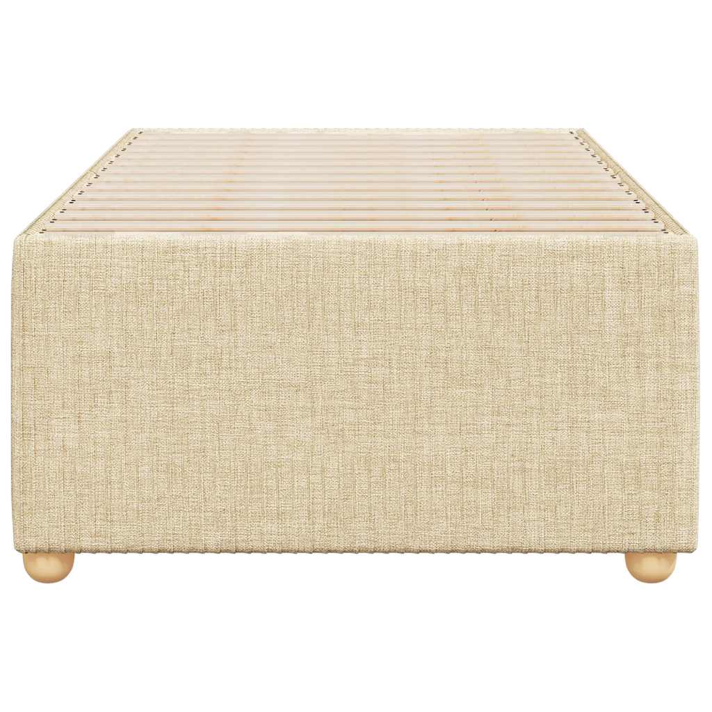 vidaXL Cadru de pat fără saltea cremă 80x200 cm țesătură