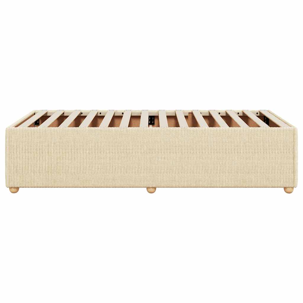 vidaXL Cadru de pat fără saltea cremă 80x200 cm țesătură