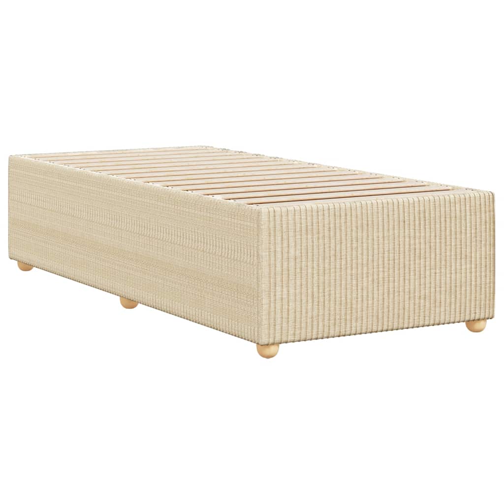 vidaXL Cadru de pat fără saltea cremă 80x200 cm țesătură