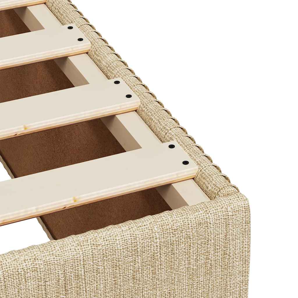vidaXL Cadru de pat fără saltea cremă 80x200 cm țesătură