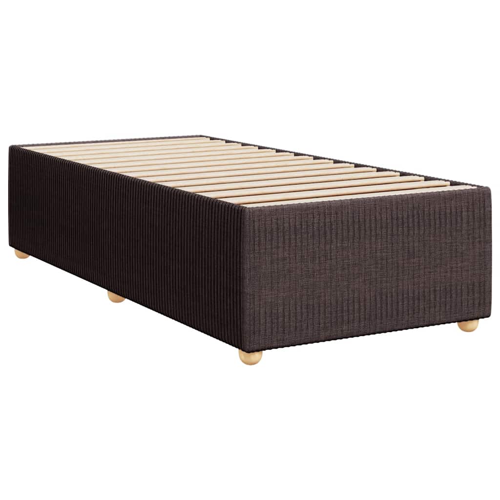 vidaXL Cadru de pat fără saltea, maro închis, 90x190 cm, textil vidaXL Cadru de pat fără saltea, maro închis, 90x190 cm, textil