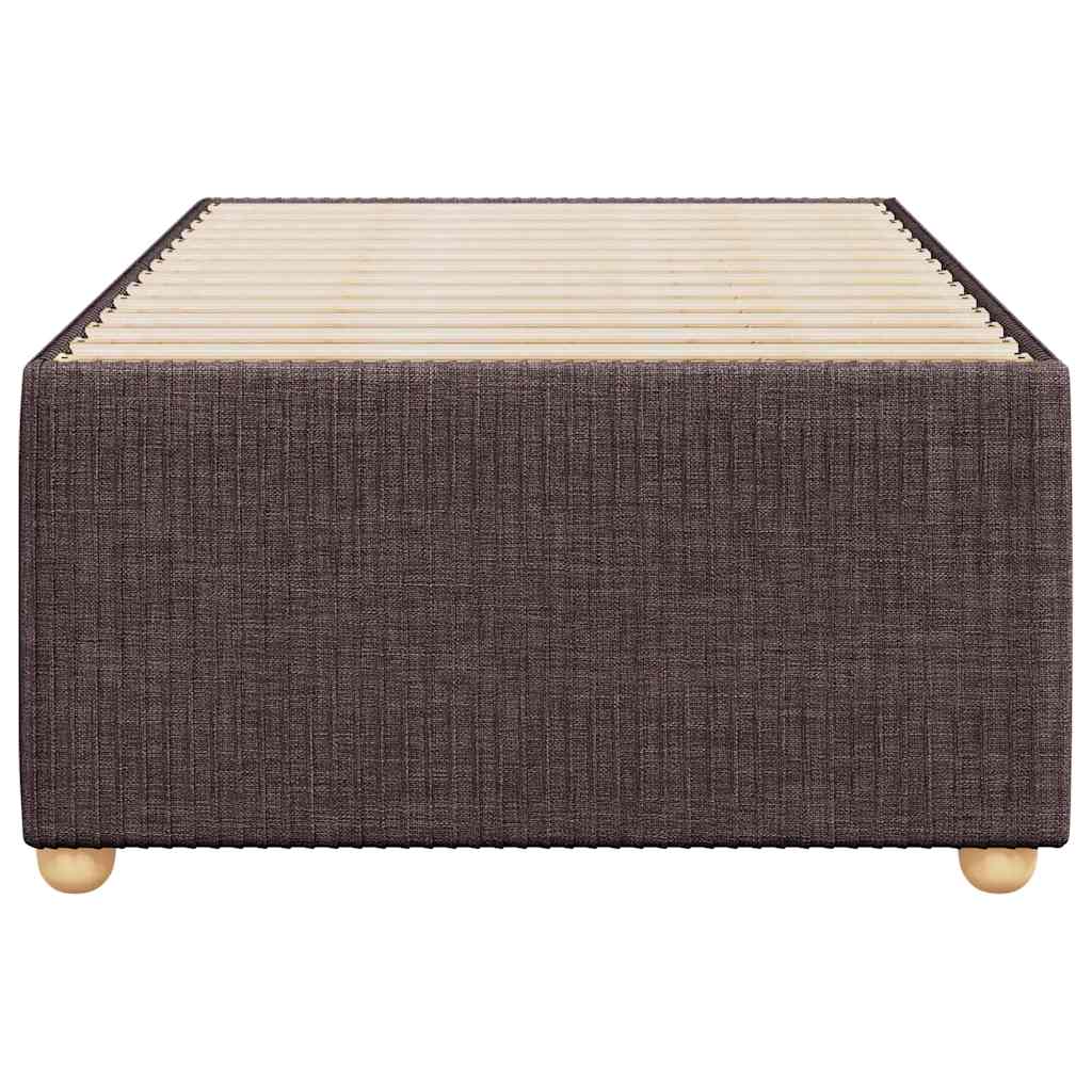 vidaXL Cadru de pat fără saltea, maro închis, 90x190 cm, textil vidaXL Cadru de pat fără saltea, maro închis, 90x190 cm, textil