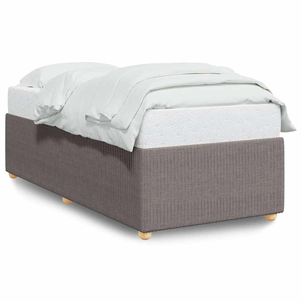vidaXL Cadru de pat fără saltea Taupe 90x190 cm Stofa