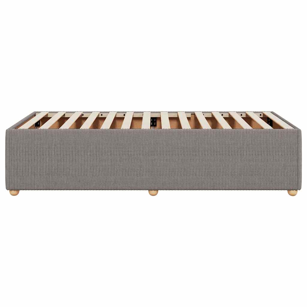 vidaXL Cadru de pat fără saltea Taupe 90x190 cm Stofa
