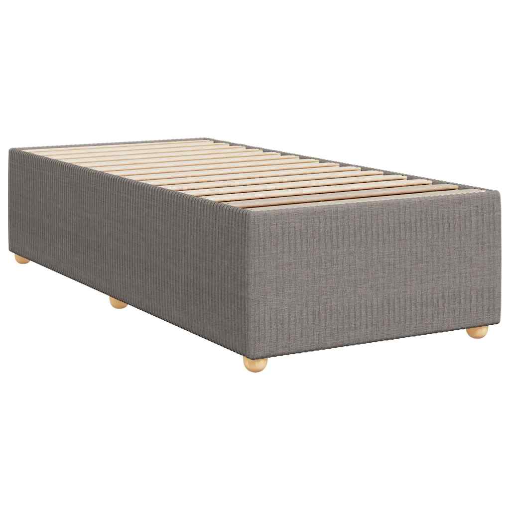 vidaXL Cadru de pat fără saltea Taupe 90x200 cm țesătură