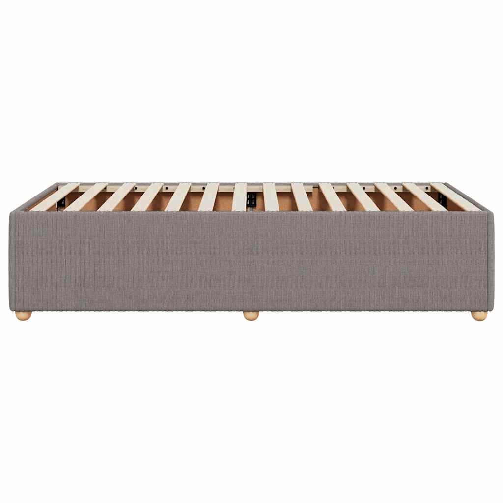 vidaXL Cadru de pat fără saltea Taupe 90x200 cm țesătură