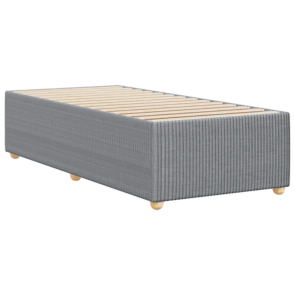 vidaXL Cadru de pat fără saltea, gri deschis, 100x200 cm, textil
