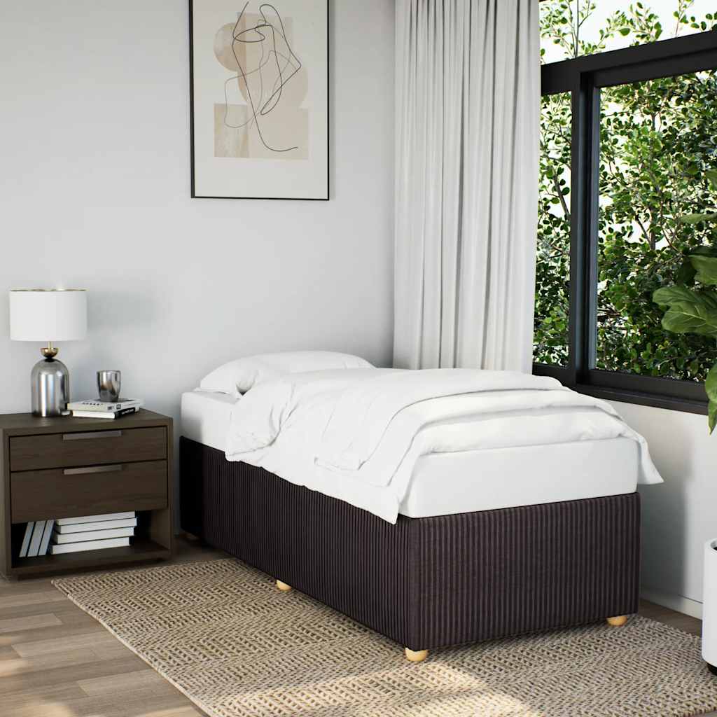 vidaXL Cadru de pat fără saltea, maro închis, 100x200 cm, textil vidaXL Cadru de pat fără saltea, maro închis, 100x200 cm, textil