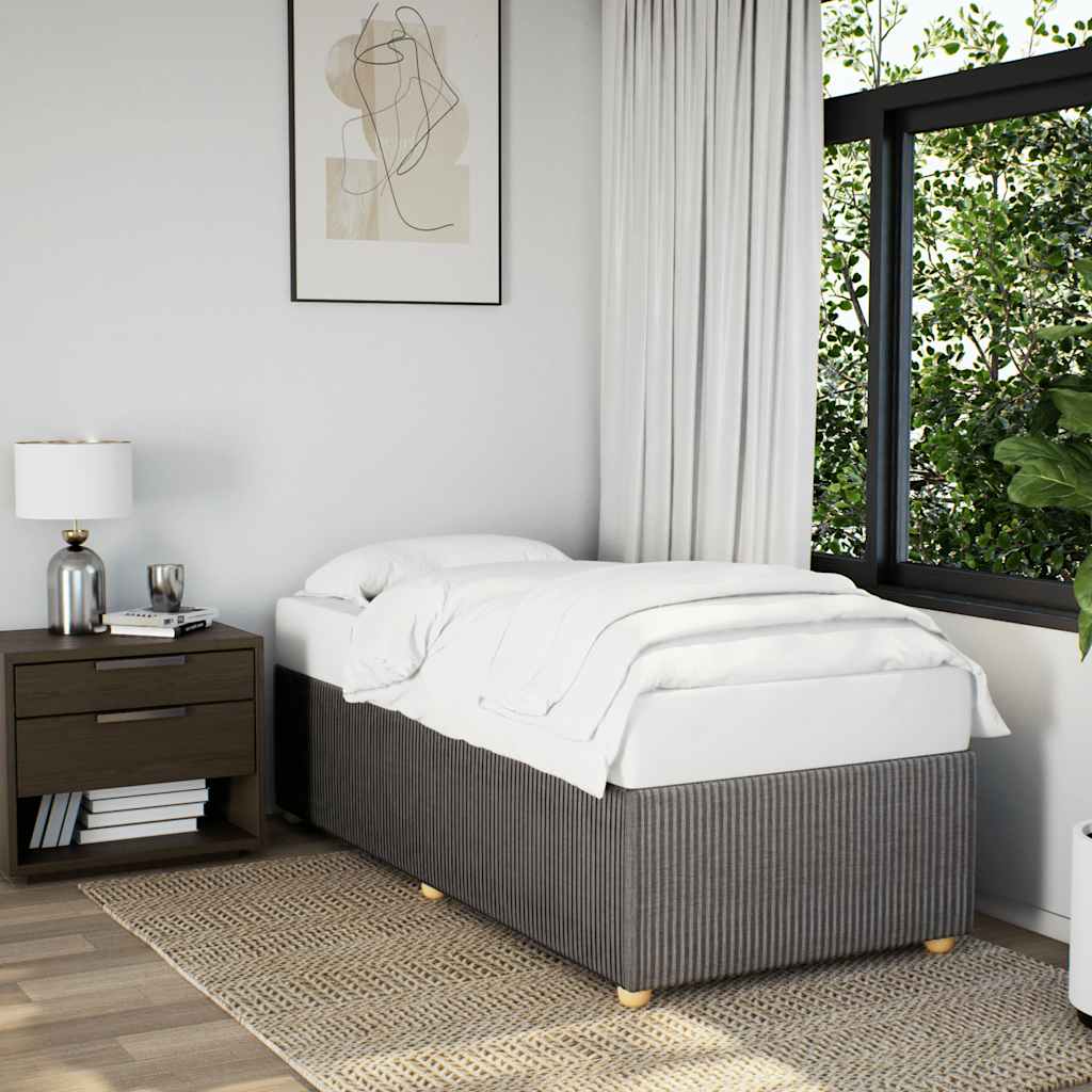 vidaXL Cadru de pat fără saltea, gri taupe, 100x200 cm, textil vidaXL Cadru de pat fără saltea, gri taupe, 100x200 cm, textil