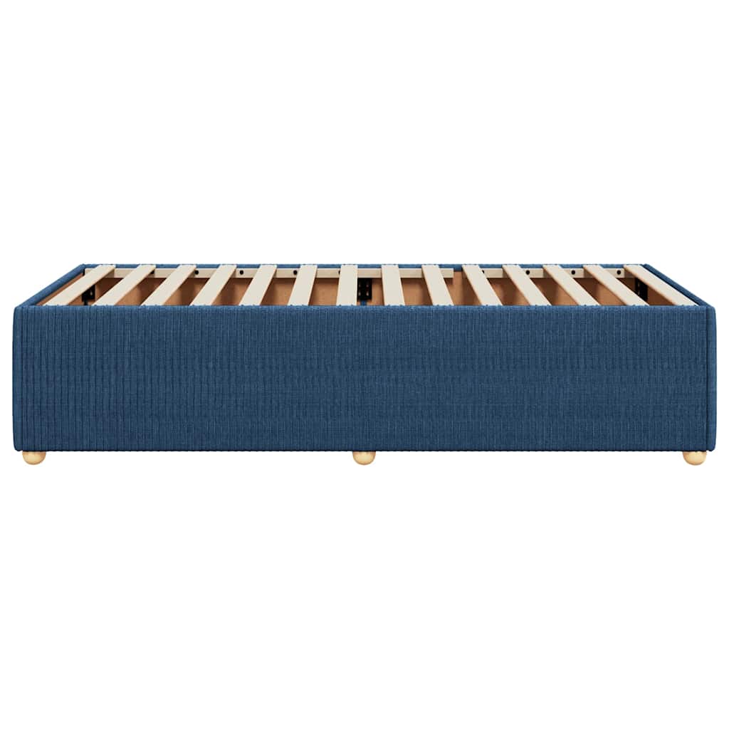 vidaXL Cadru de pat fără saltea țesătură albastră 100x200 cm vidaXL Cadru de pat fără saltea țesătură albastră 100x200 cm