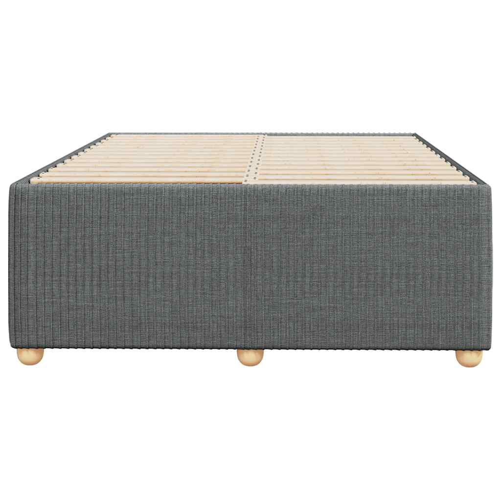 vidaXL Cadru de pat fără saltea gri închis 120x190 cm țesătură