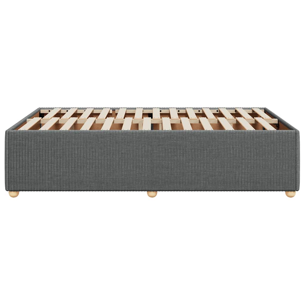 vidaXL Cadru de pat fără saltea gri închis 120x190 cm țesătură