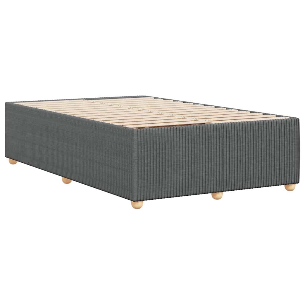 vidaXL Cadru de pat fără saltea gri închis 120x190 cm țesătură