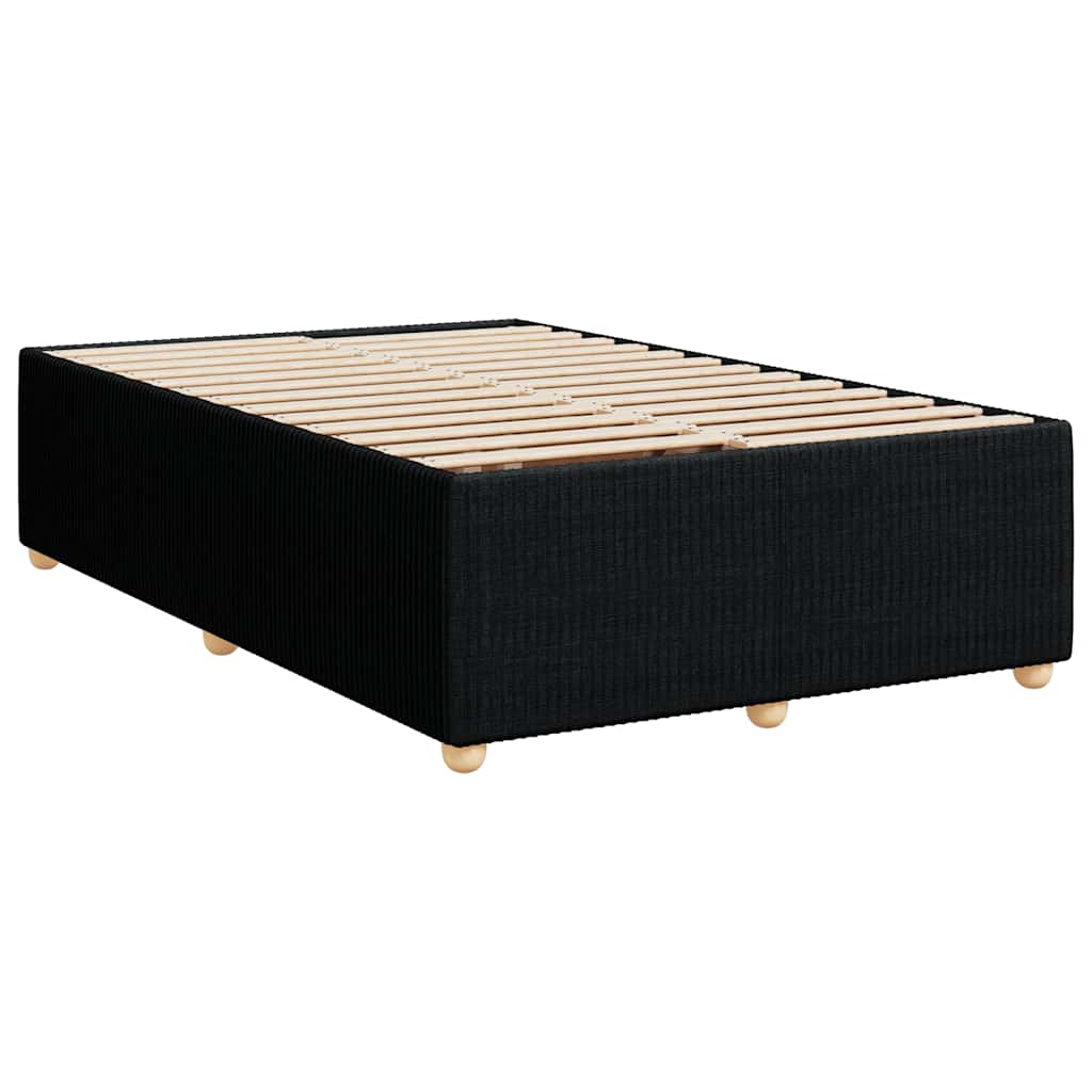 vidaXL Cadru de pat fără saltea Negru 120x190 cm țesătură