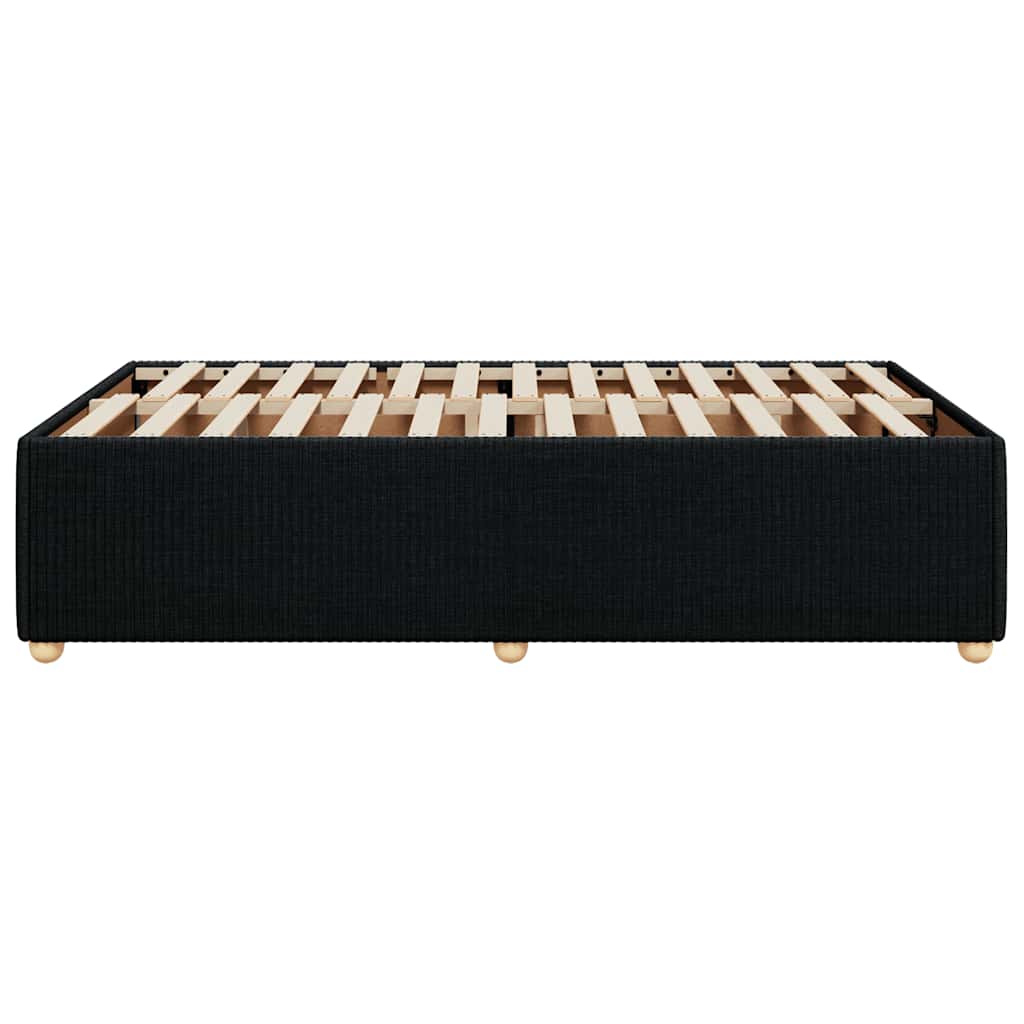 vidaXL Cadru de pat fără saltea Negru 120x190 cm țesătură