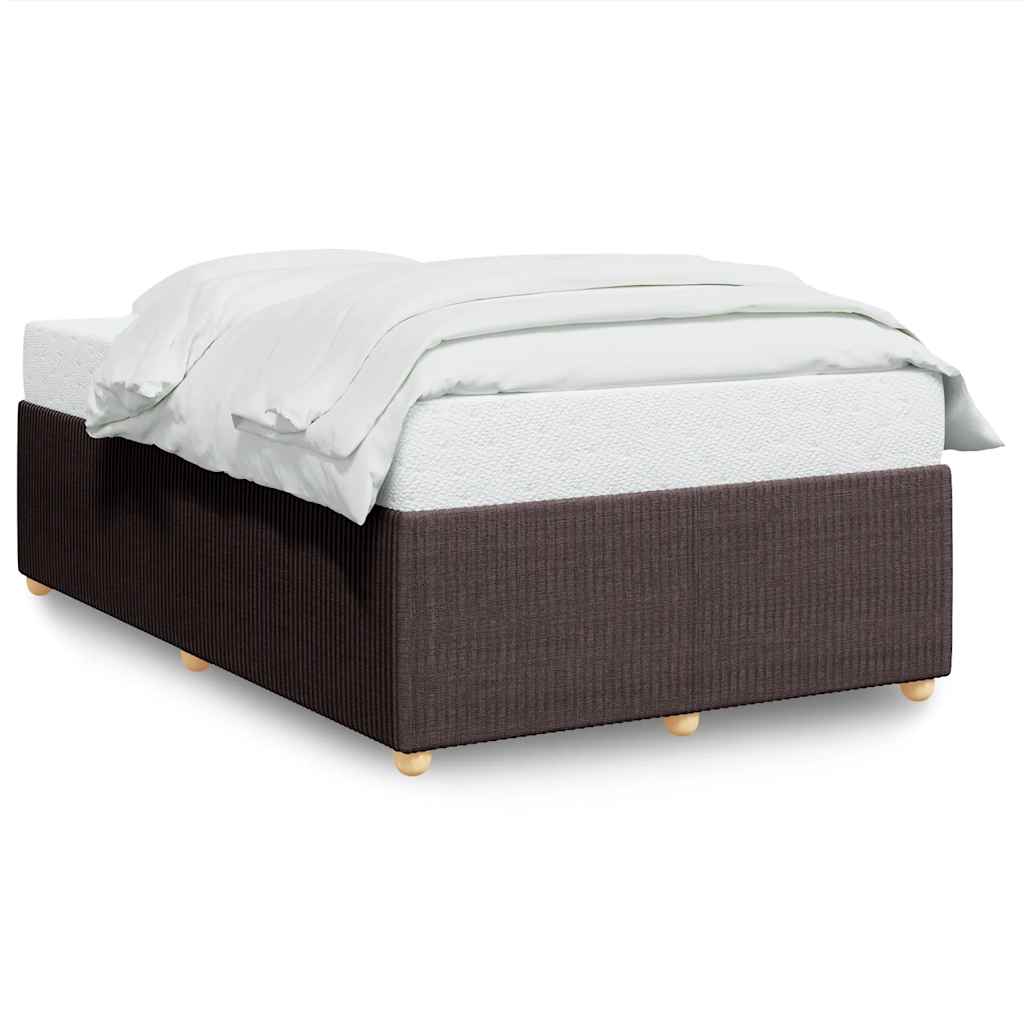vidaXL Cadru de pat fără saltea țesătură maro 120x190 cm țesătură