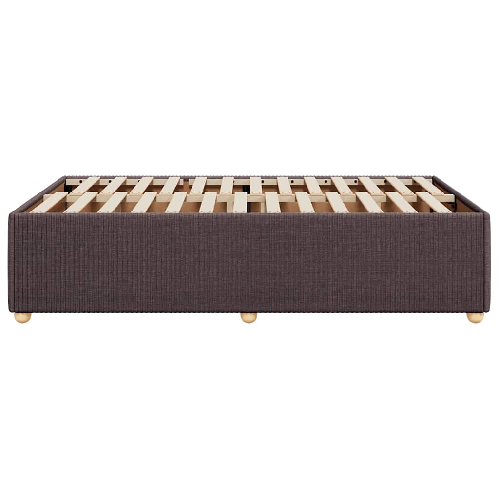 vidaXL Cadru de pat fără saltea țesătură maro 120x190 cm țesătură