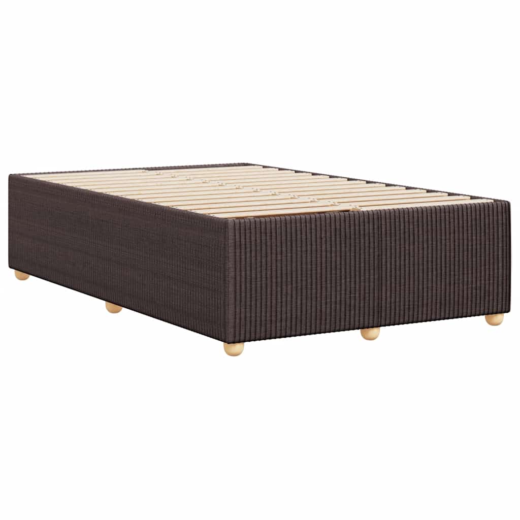 vidaXL Cadru de pat fără saltea țesătură maro 120x190 cm țesătură
