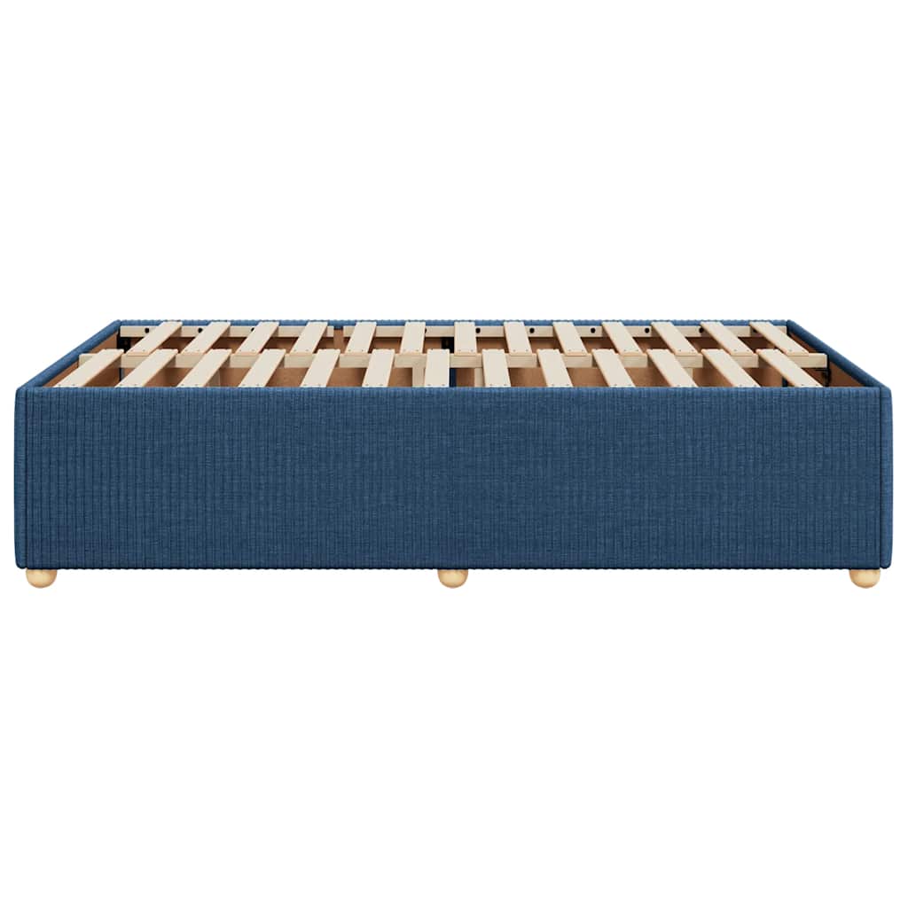 vidaXL Cadru de pat fără saltea Albastru 120x190 cm țesătură