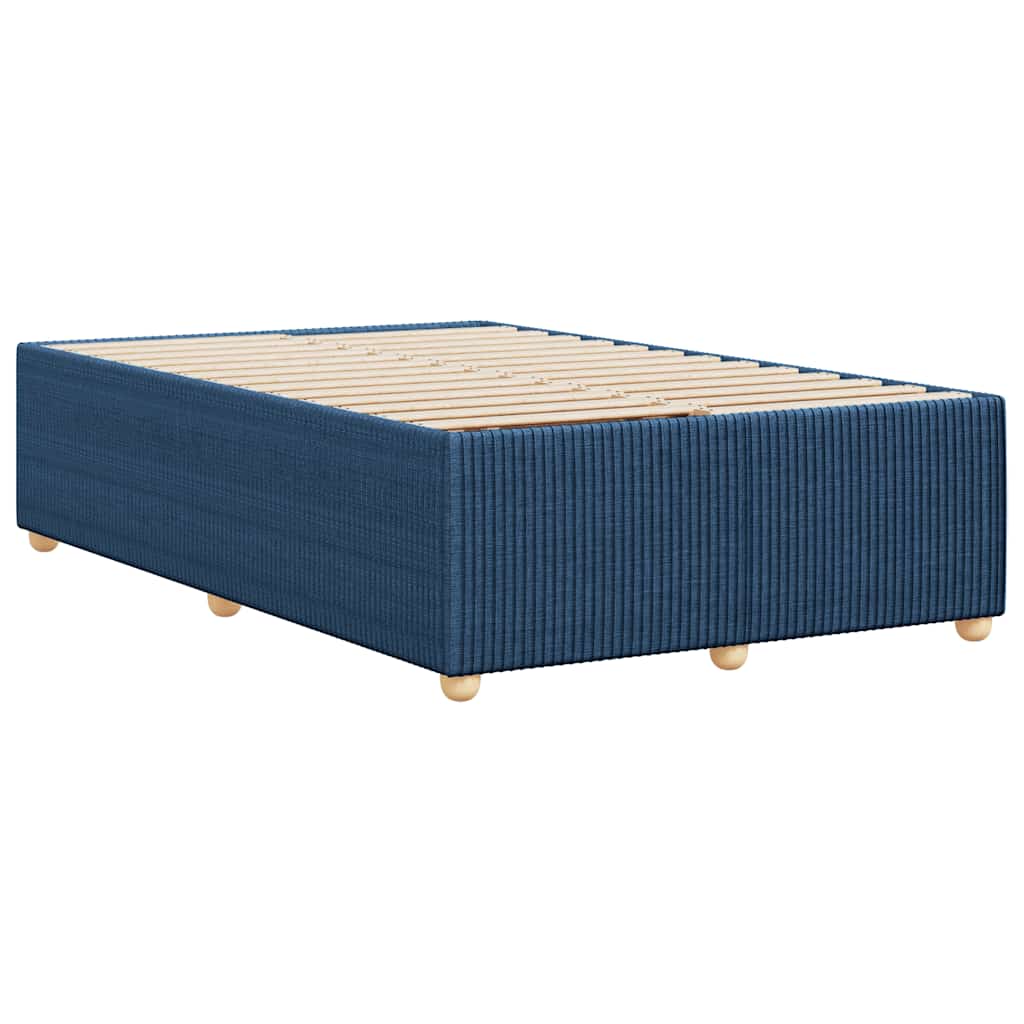 vidaXL Cadru de pat fără saltea Albastru 120x190 cm țesătură