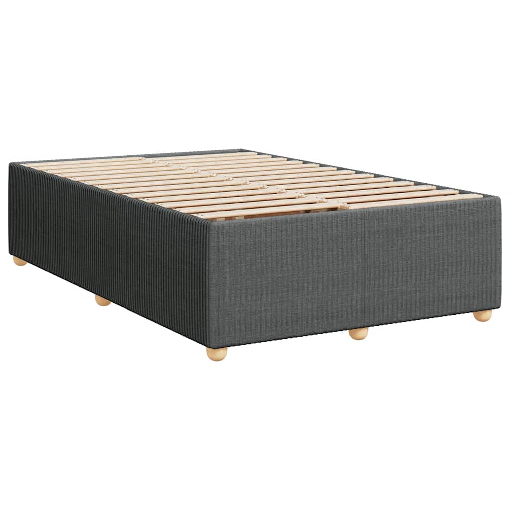 vidaXL Cadru de pat fără saltea, gri închis, 120x200 cm, textil