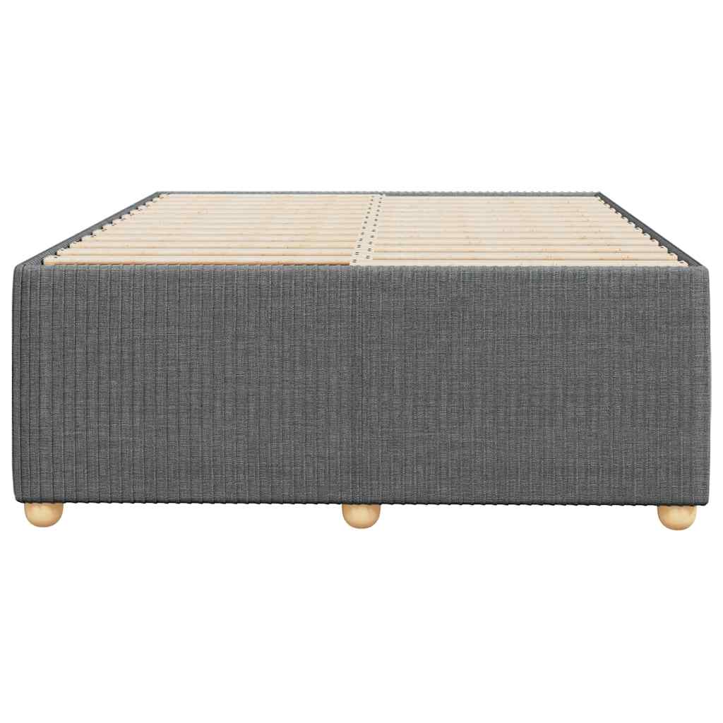 vidaXL Cadru de pat fără saltea, gri închis, 120x200 cm, textil