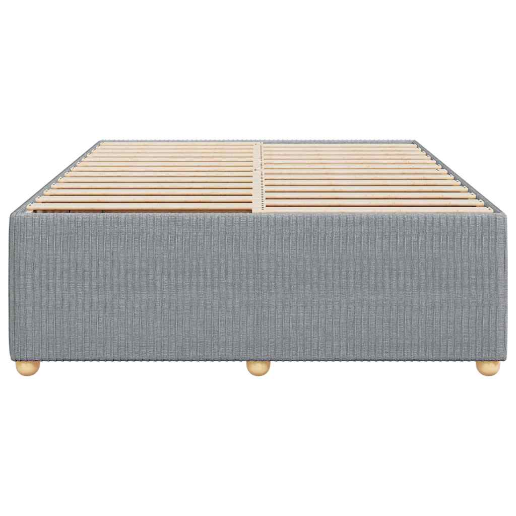 vidaXL Cadru de pat fără saltea, gri deschis, 140x190 cm, textil