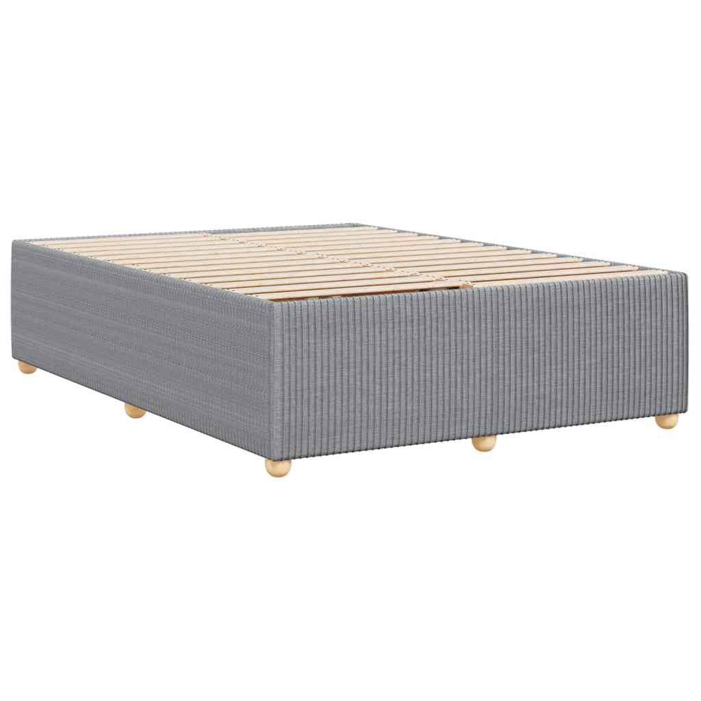 vidaXL Cadru de pat fără saltea, gri deschis, 140x190 cm, textil