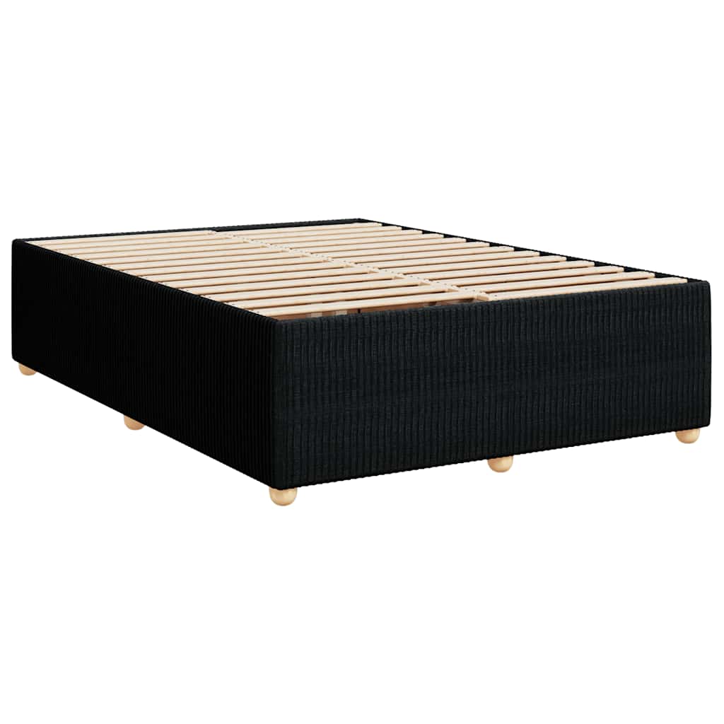 vidaXL Cadru de pat fără saltea, negru, 140x190 cm, textil