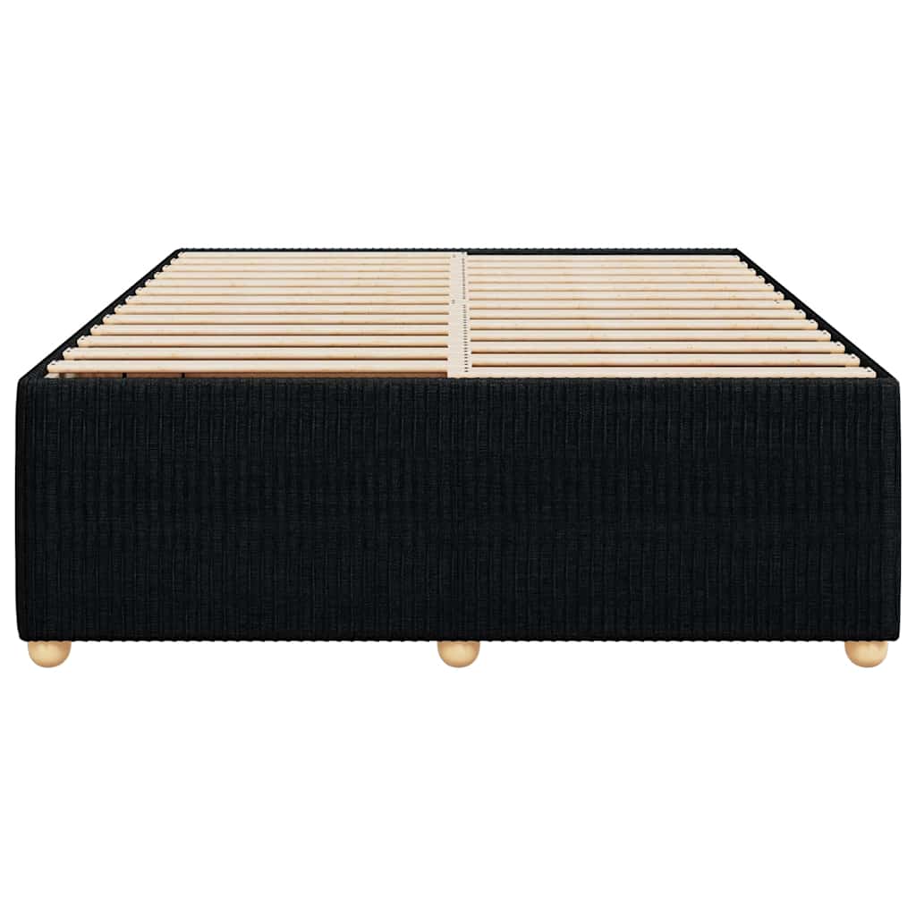 vidaXL Cadru de pat fără saltea, negru, 140x190 cm, textil