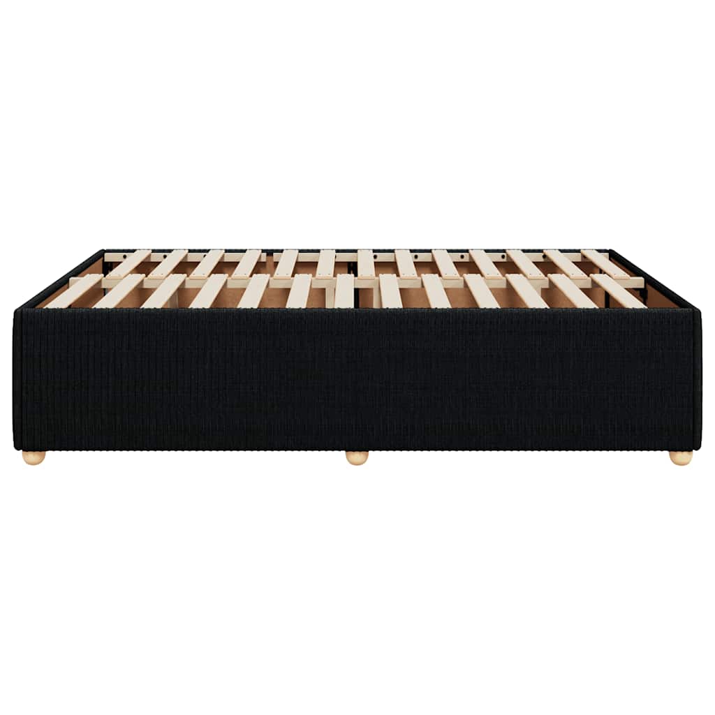 vidaXL Cadru de pat fără saltea, negru, 140x190 cm, textil