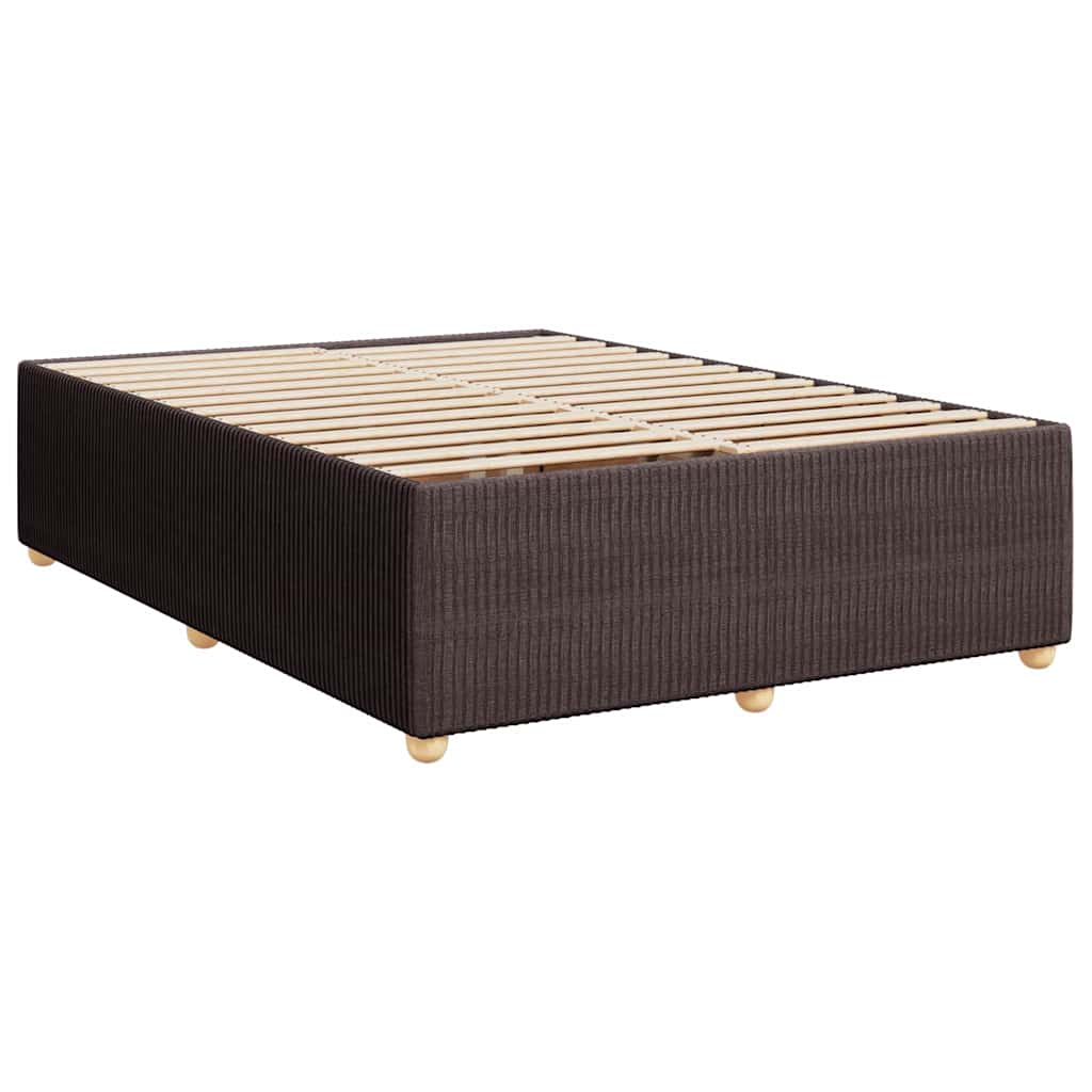 vidaXL Cadru de pat fără saltea, maro închis, 140x200 cm, textil vidaXL Cadru de pat fără saltea, maro închis, 140x200 cm, textil