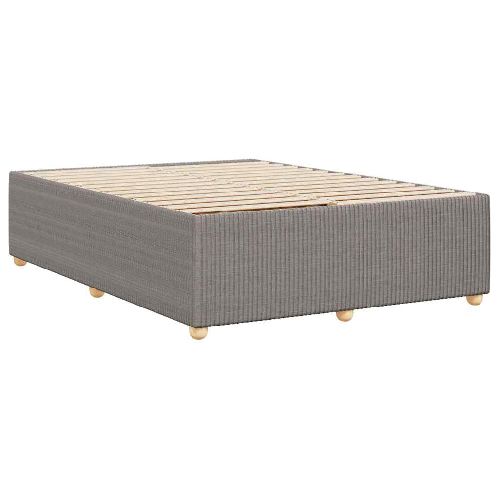 vidaXL Cadru de pat fără saltea, gri taupe, 140x190 cm, textil vidaXL Cadru de pat fără saltea, gri taupe, 140x190 cm, textil