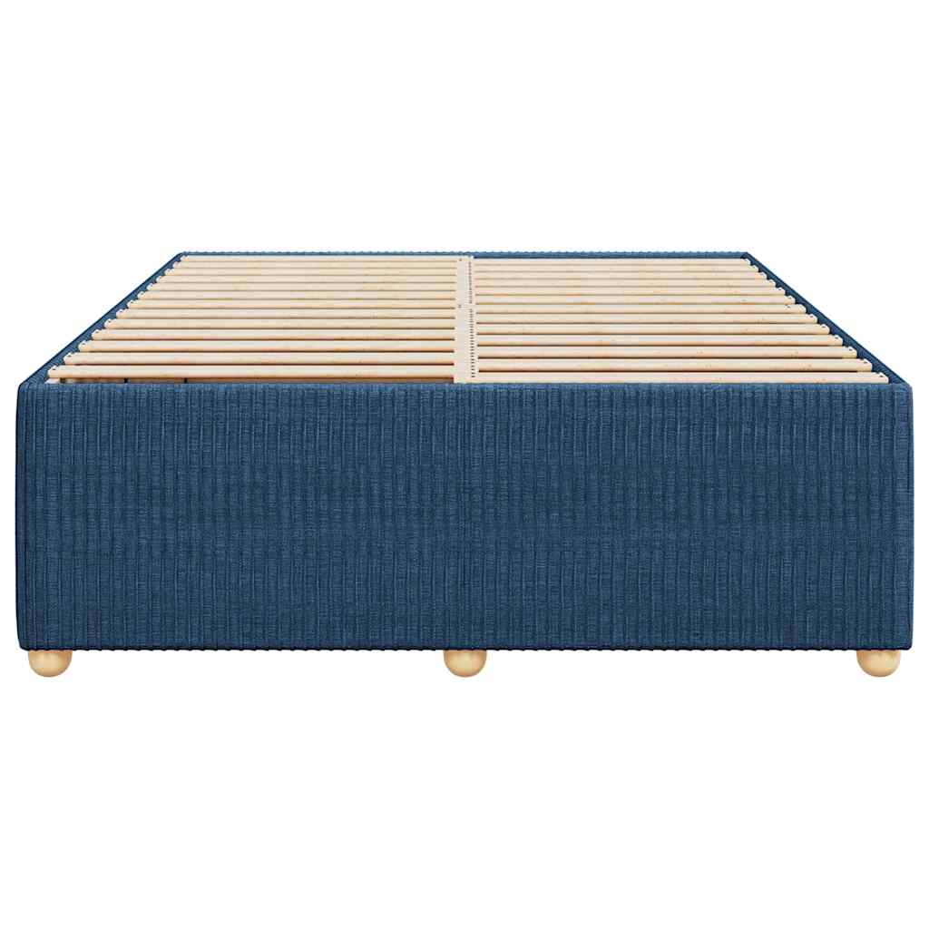 vidaXL Cadru de pat fără saltea, albastru, 140x190 cm, textil