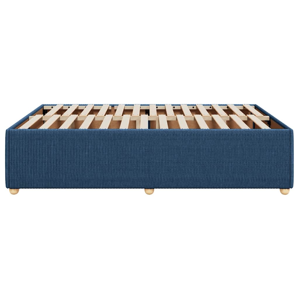 vidaXL Cadru de pat fără saltea, albastru, 140x190 cm, textil