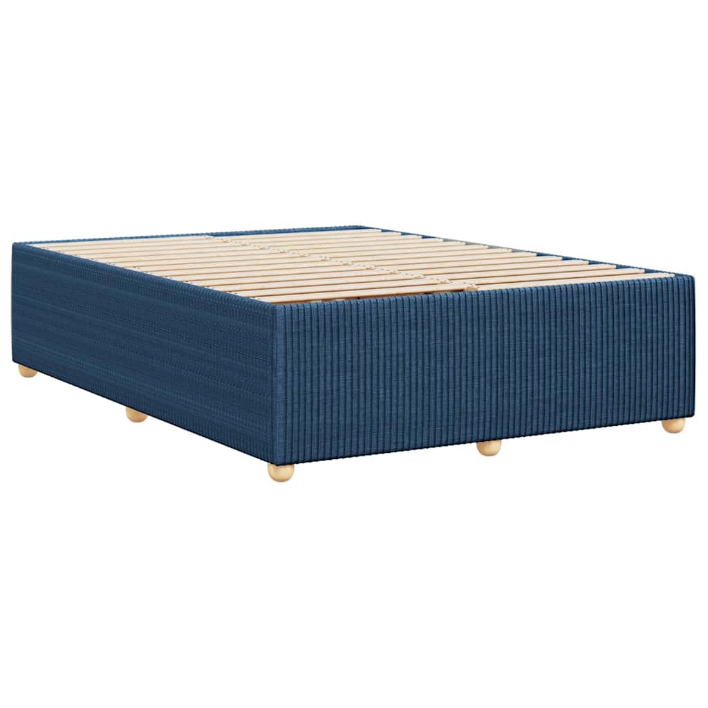 vidaXL Cadru de pat fără saltea, albastru, 140x190 cm, textil