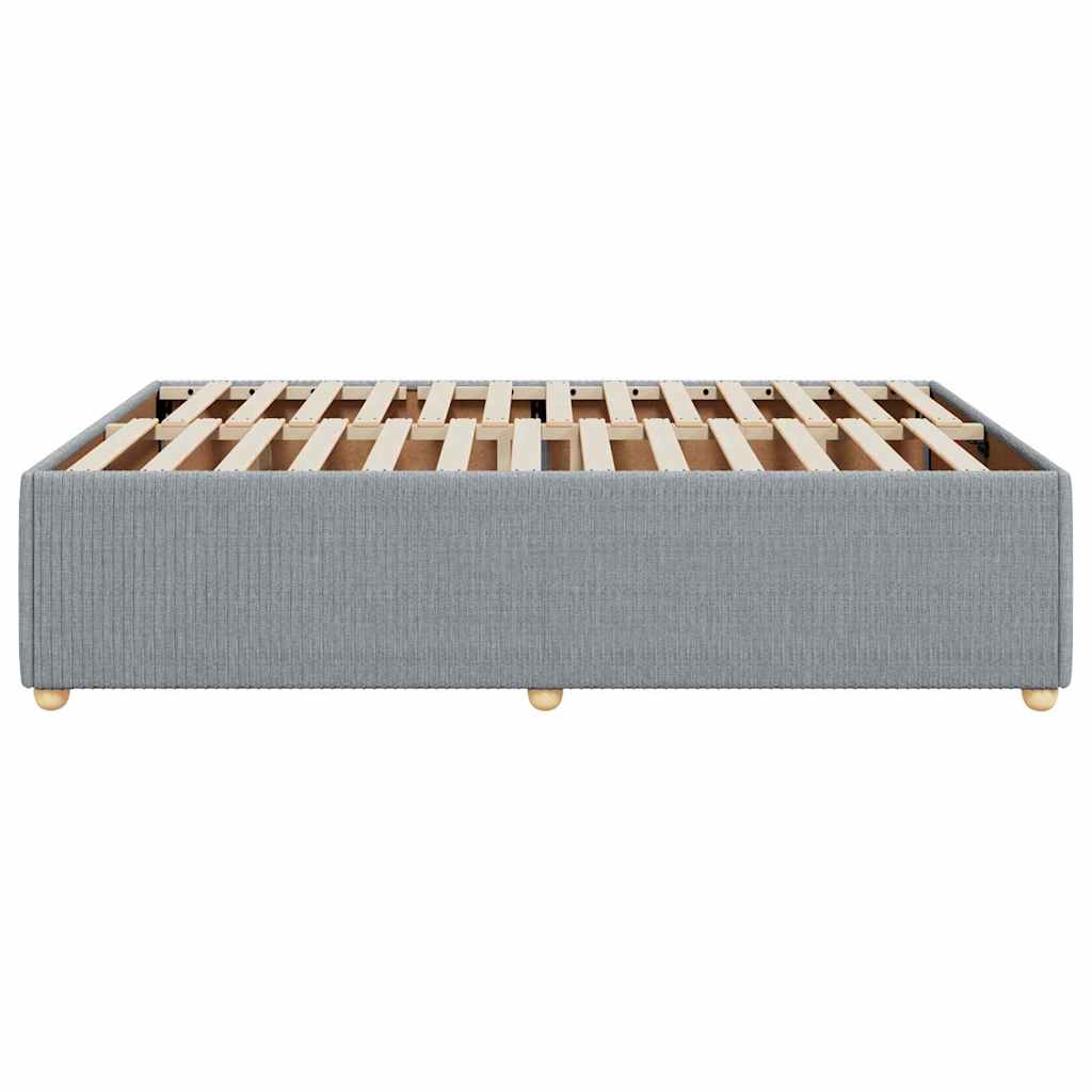 vidaXL Cadru de pat fără saltea, gri deschis, 140x200 cm, textil
