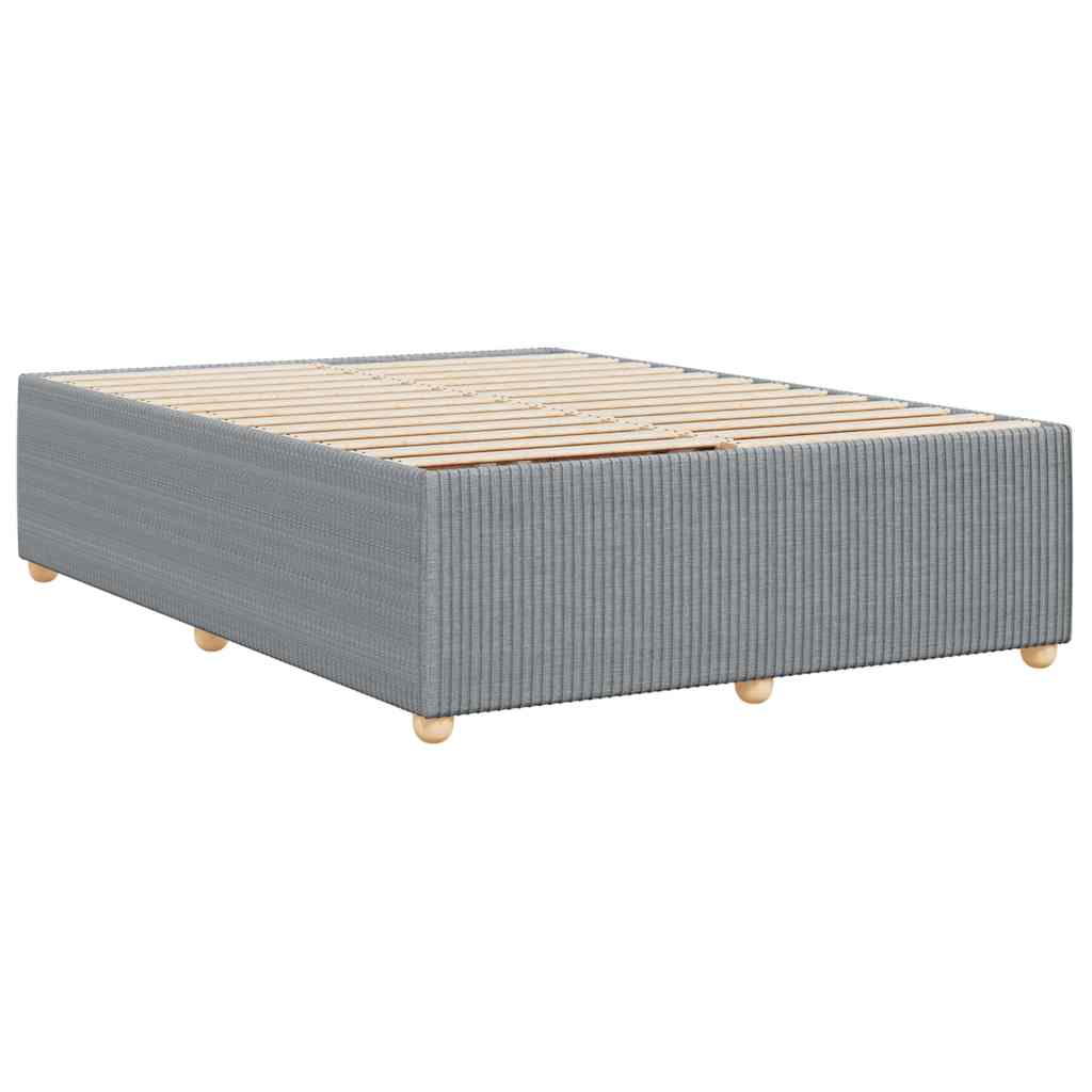 vidaXL Cadru de pat fără saltea, gri deschis, 140x200 cm, textil