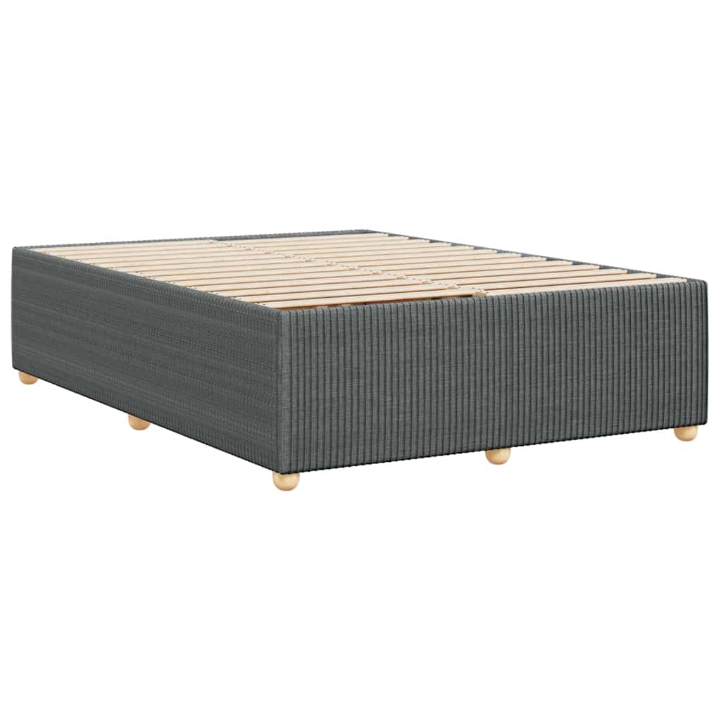 vidaXL Cadru de pat fără saltea, gri închis, 140x200 cm, textil