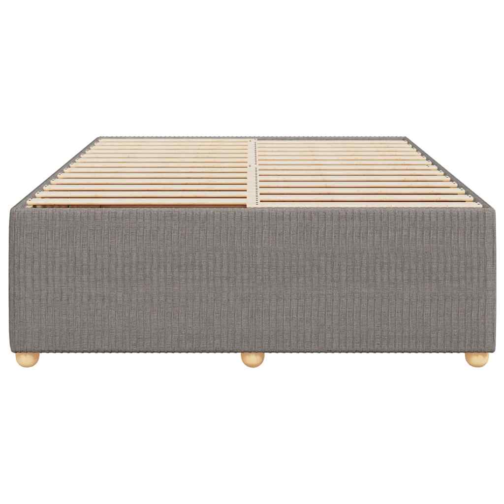 vidaXL Cadru de pat fără saltea, gri taupe, 140x200 cm, textil vidaXL Cadru de pat fără saltea, gri taupe, 140x200 cm, textil