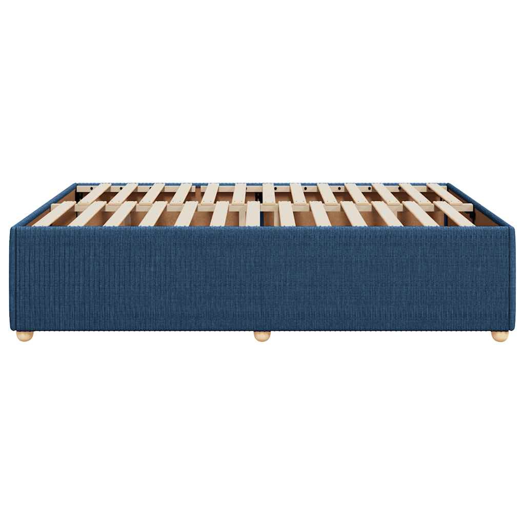 vidaXL Cadru de pat fără saltea, albastru, 140x200 cm, textil