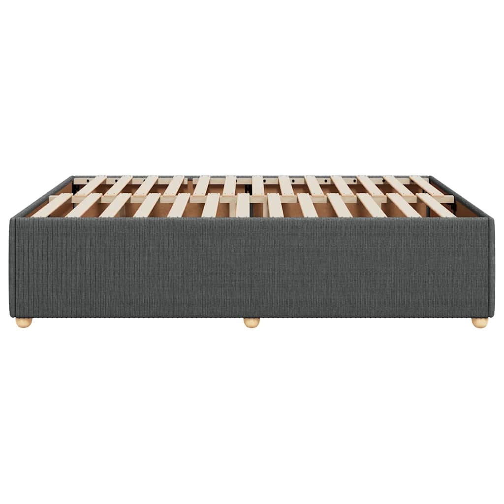 vidaXL Cadru de pat fără saltea, gri închis, 160x200 cm, textil