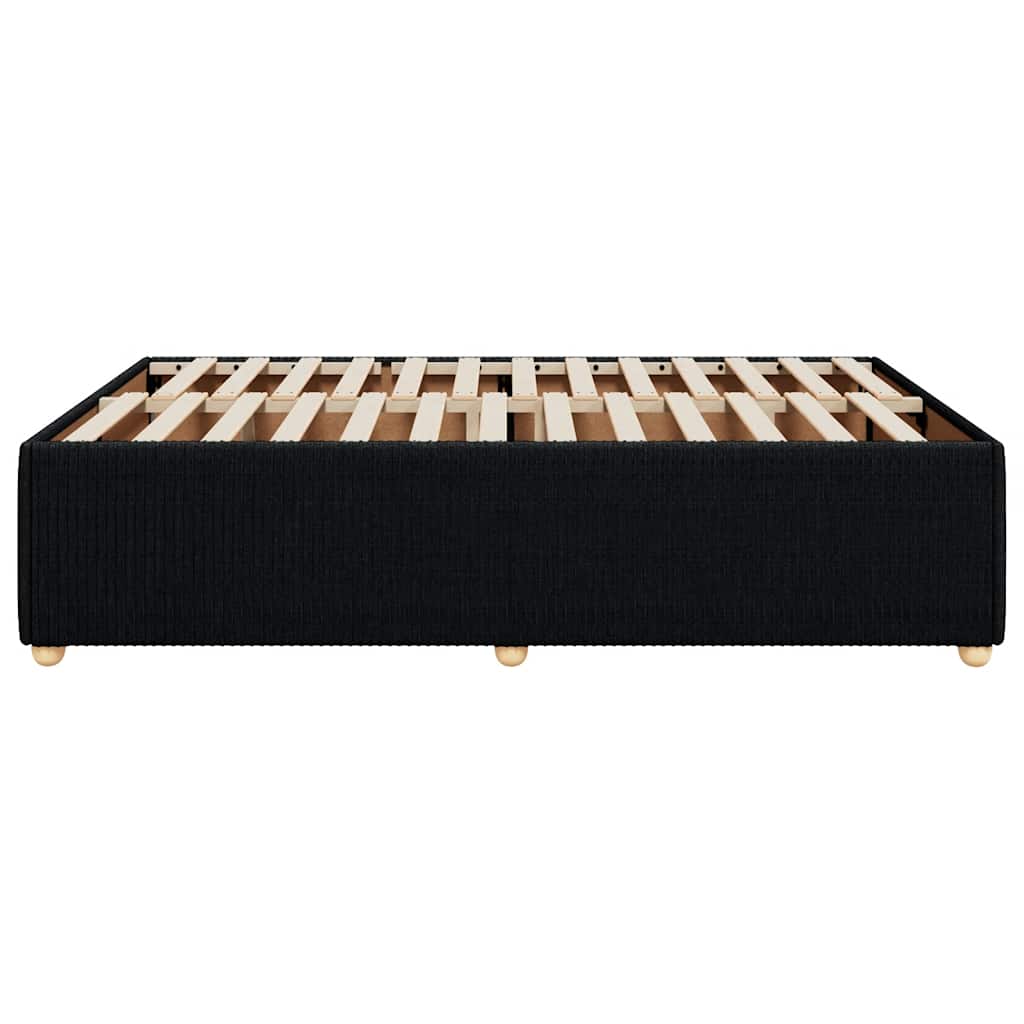 vidaXL Cadru de pat fără saltea, negru, 160x200 cm, textil vidaXL Cadru de pat fără saltea, negru, 160x200 cm, textil