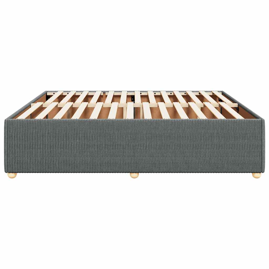 vidaXL Cadru de pat fără saltea, gri închis, 180x200 cm, textil