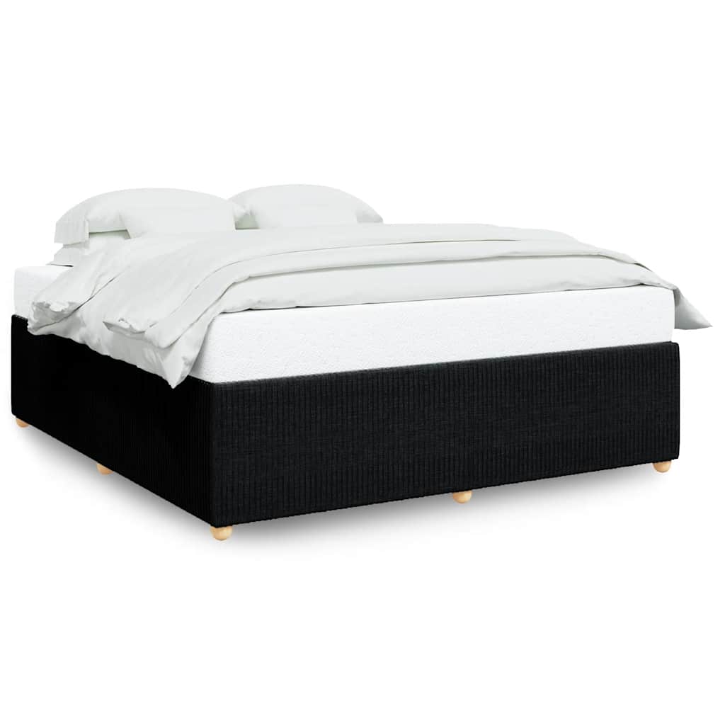 vidaXL Cadru de pat fără saltea, negru, 180x200 cm, textil vidaXL Cadru de pat fără saltea, negru, 180x200 cm, textil