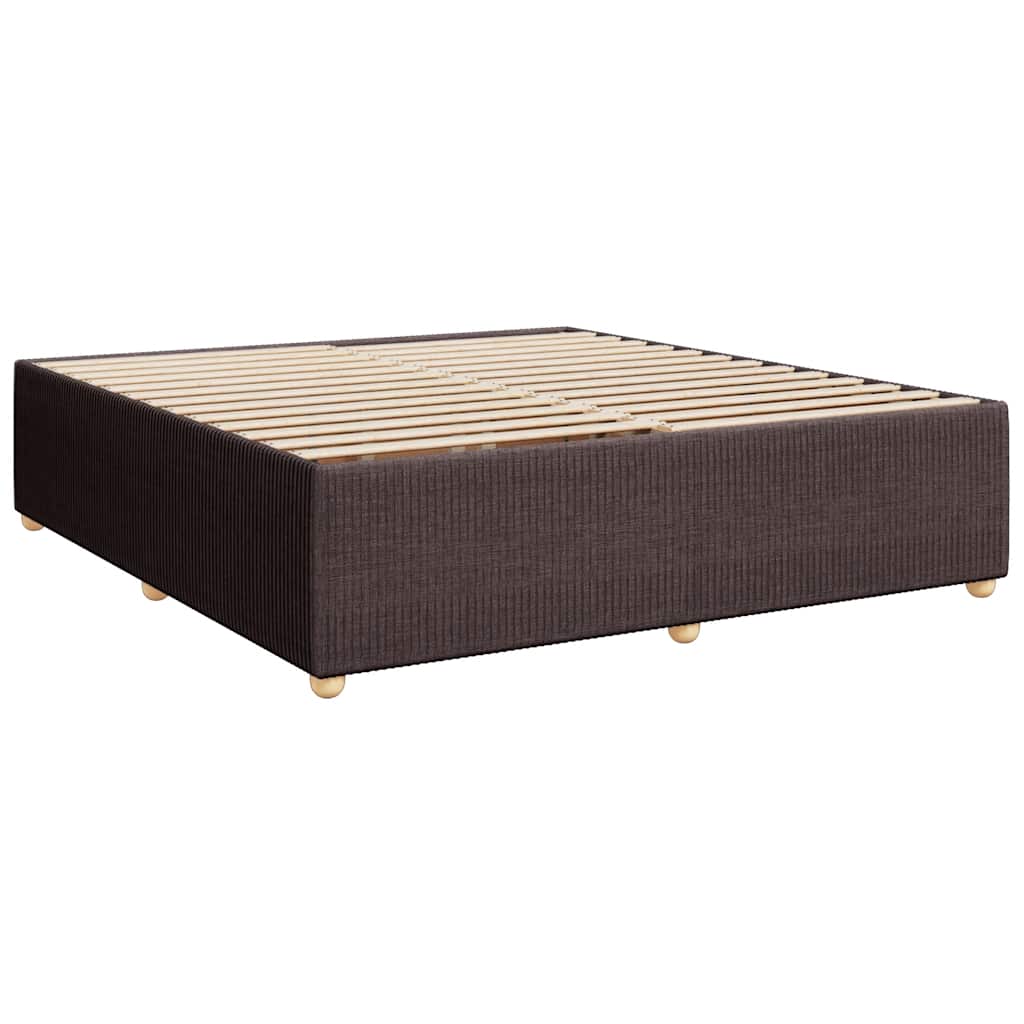 vidaXL Cadru de pat fără saltea, maro închis, 180x200 cm, textil vidaXL Cadru de pat fără saltea, maro închis, 180x200 cm, textil