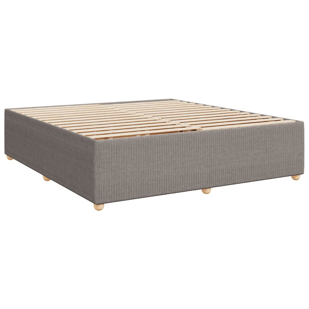 vidaXL Cadru de pat fără saltea, gri taupe, 180x200 cm, textil vidaXL Cadru de pat fără saltea, gri taupe, 180x200 cm, textil